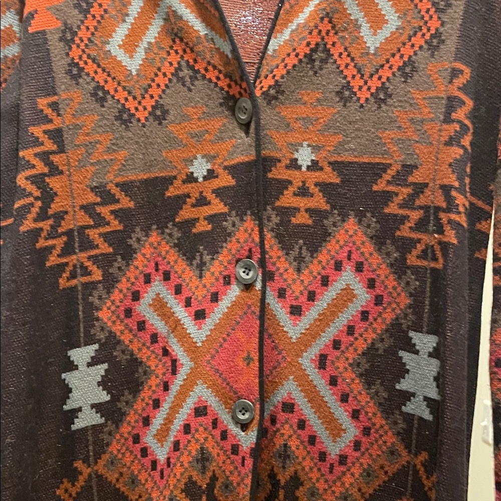 Peruvian Connection Geometric Patterned Long Swea… - image 4